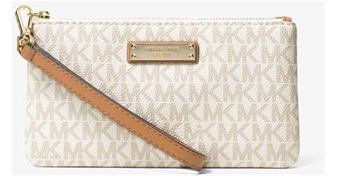 michael kors jet set signature medium wristlet|michael kors jet set crossover.